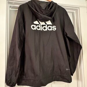 Adidas Black Windbreaker Jacket